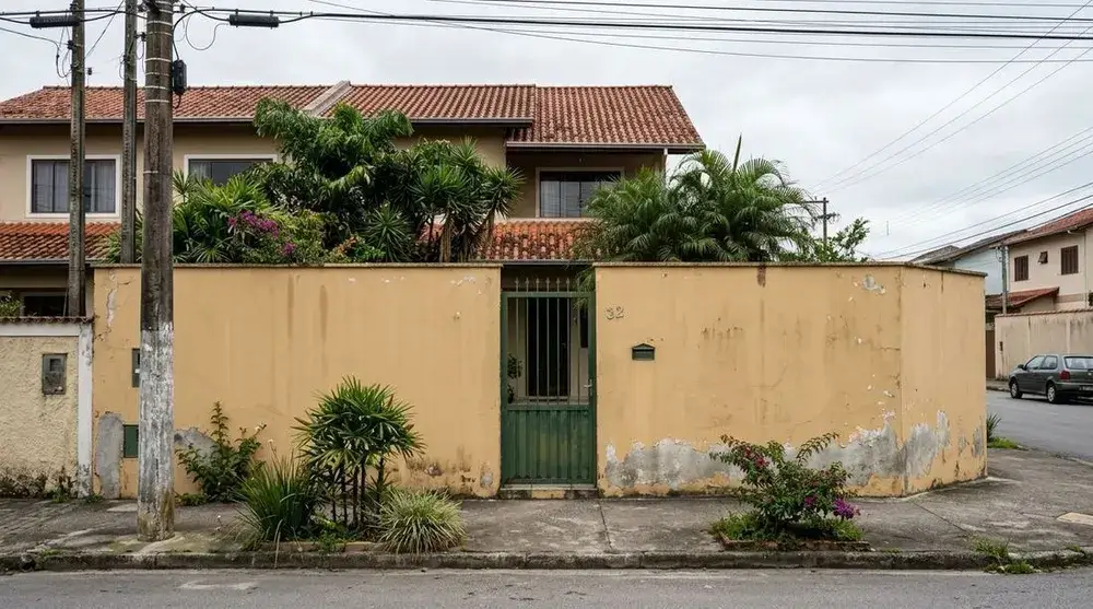 Muro antes da restauração